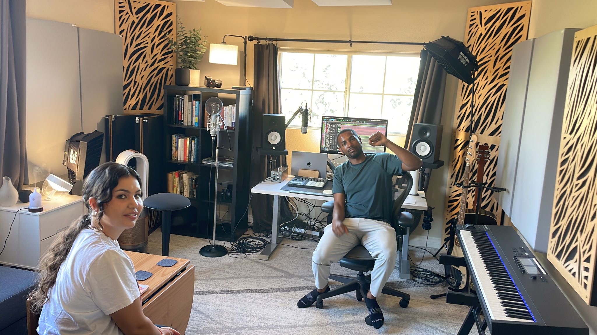 Behind the scenes — in the studio