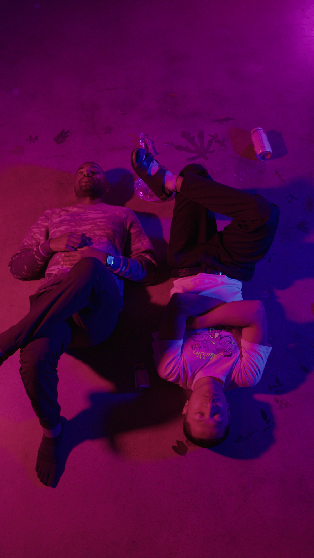 Behind the scenes — overhead artistic shot