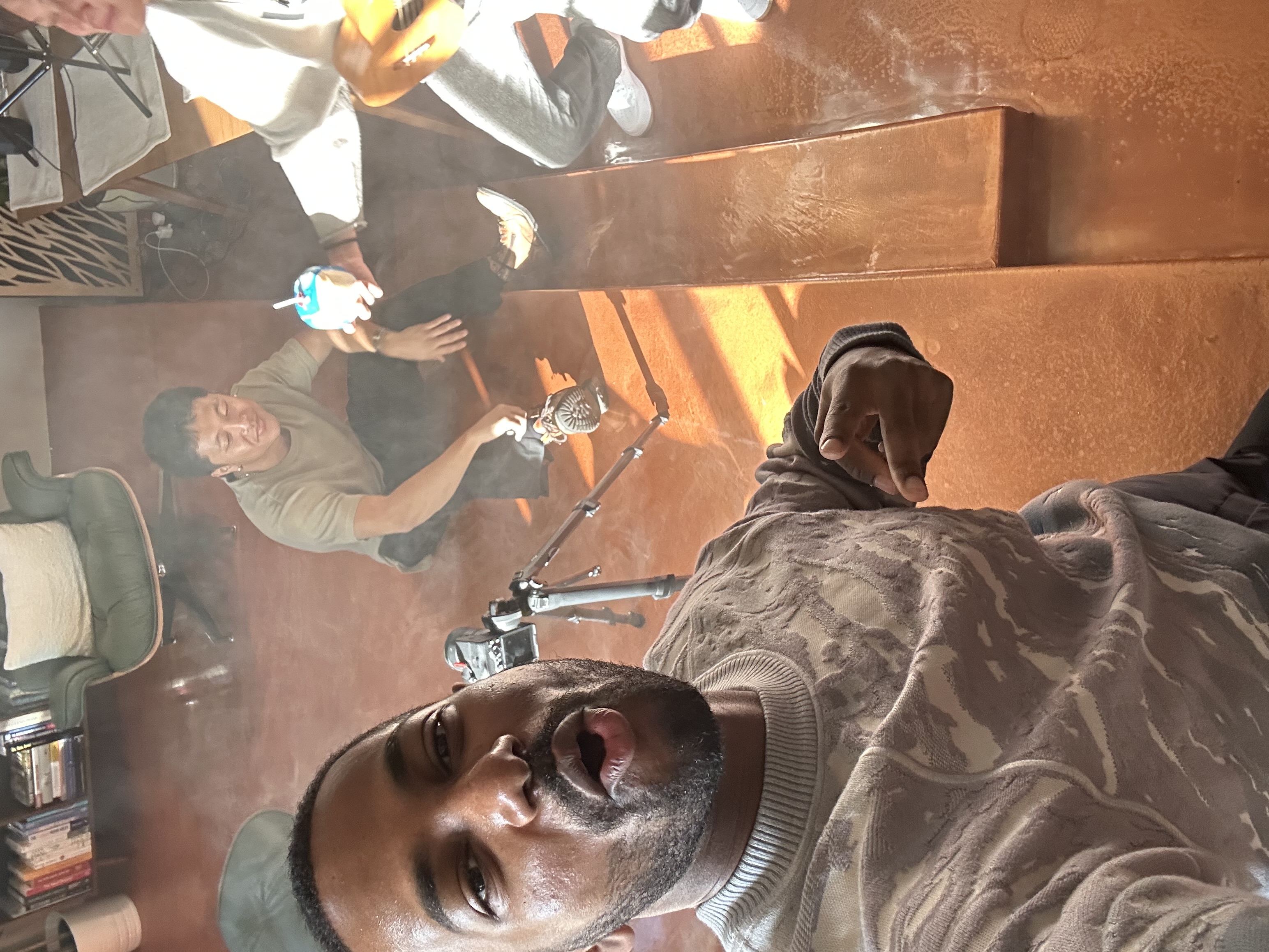 Behind the scenes — studio moment