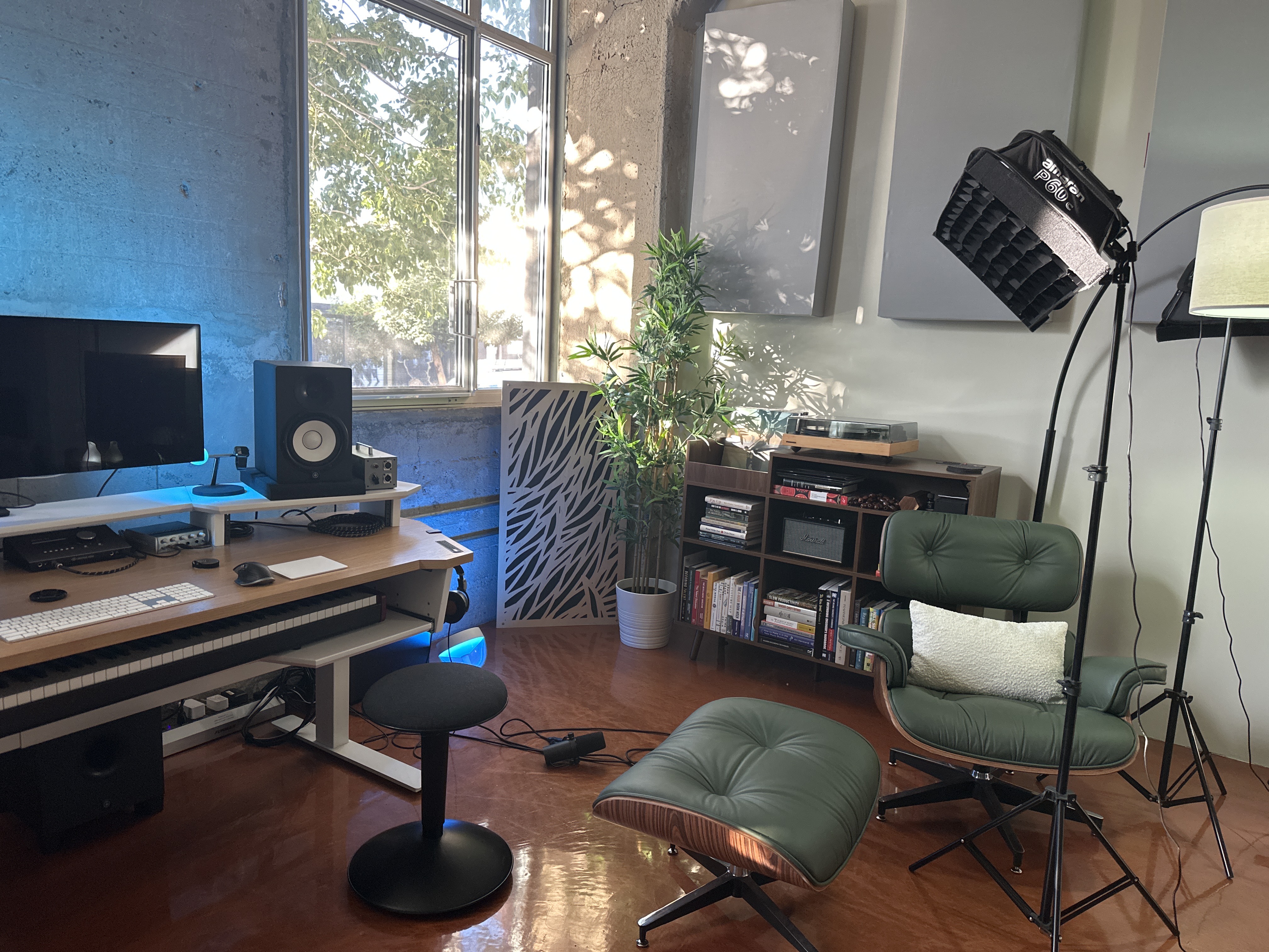 Behind the scenes — studio setup